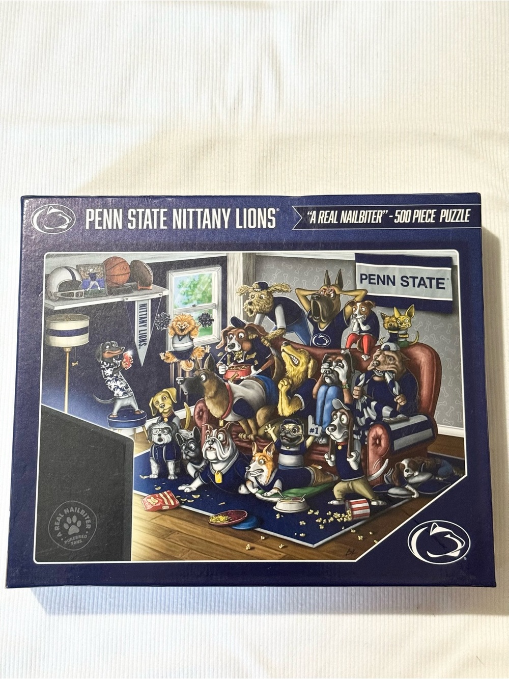 Penn State Nittany Lions Big Ten “A Real Nail Biter” 500 Pc Jigsaw Puzzle NEW